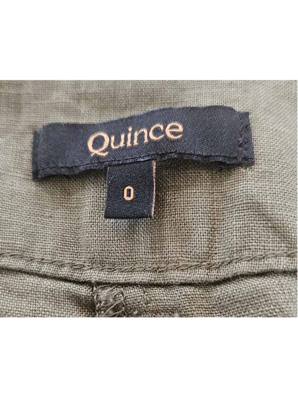 Quince 100% European Linen Patch Pocket Wide Leg Pants Size 0